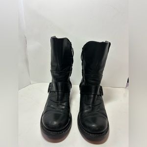 Harley Davidson Motorcycle Boulder Boots Black Leather Mid Cut 88351 Womens 7.5